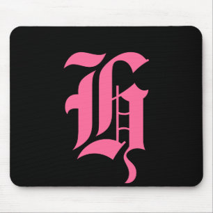 Tapis De Souris Monogramme rose H
