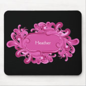 Tapis De Souris Monogramme rose Mousepads (Devant)
