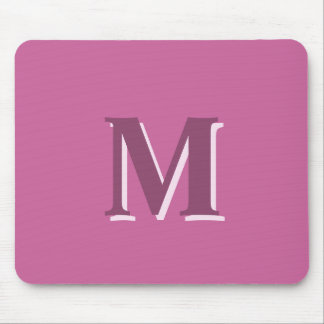 Tapis De Souris monogramme rose vif