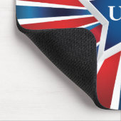 Tapis De Souris Monogramme rouge blanc et bleu (Coin)