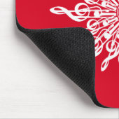Tapis De Souris Monogramme rouge de Noël G-Clef Snowflake (Coin)