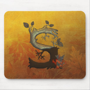 Tapis De Souris Monogramme S d'arbre d'automne