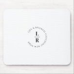 Tapis De Souris Monogramme, salon, minimaliste, blanc<br><div class="desc">Minimaliste,  moderne,  salon,  design monogramme,  blanc.</div>