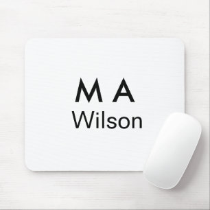 Tapis De Souris Monogramme simple ajoutez votre lettre de nom homm