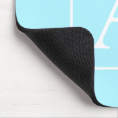 Tapis De Souris Monogramme simple bleu ciel (Coin)
