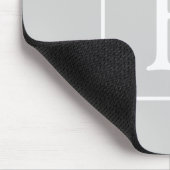 Tapis De Souris Monogramme simple gris clair (Coin)