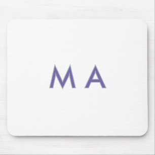 Tapis De Souris Monogramme simple violet gris ajoutez votre nom mo