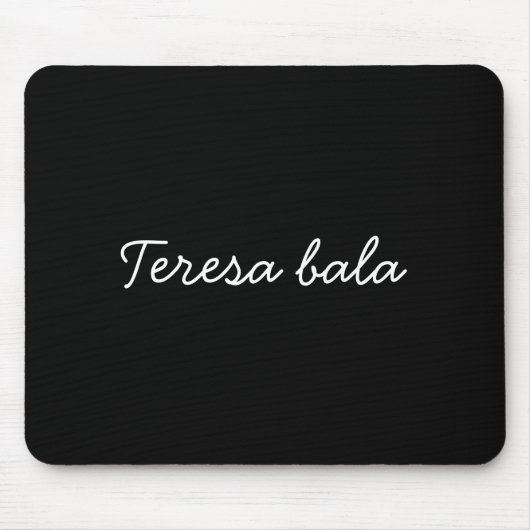 Tapis De Souris Monogramme Tendance Moderne Nom Script Noir (Devant)