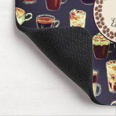 Tapis De Souris Monogramme Venti Louveur de café Chute foncé pourp (Coin)