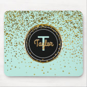 Tapis De Souris Monogramme vert fascinant des points | de (Devant)