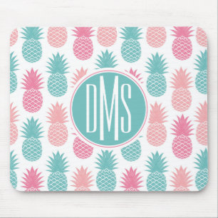 Tapis De Souris Monogramme vintage du motif   d'ananas