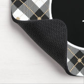 Tapis De Souris Monogrammed Black White Gold (Coin)