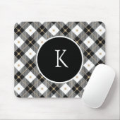 Tapis De Souris Monogrammed Black White Gold (Avec souris)