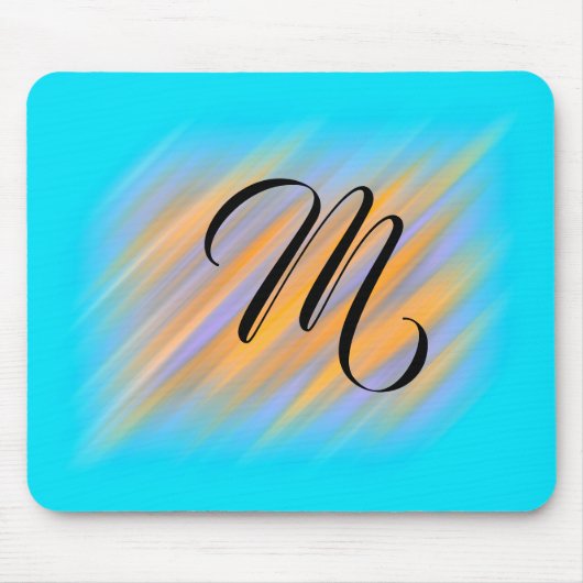 Tapis De Souris Monogrammed Cool Stripes (Devant)