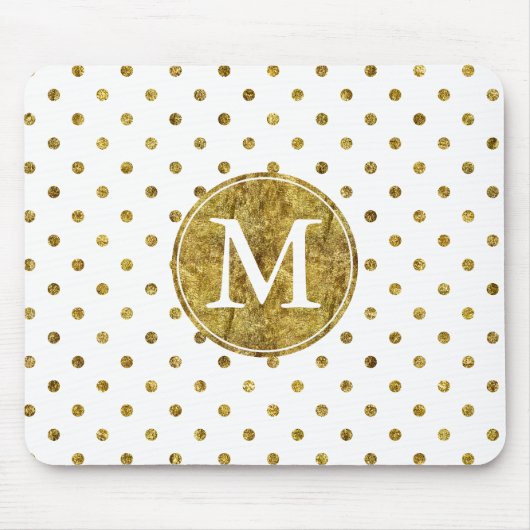Tapis De Souris Monographie des points de glam or chic (Devant)