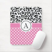 Tapis De Souris Monographie des points et des animaux de fille (Avec souris)