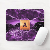 Tapis De Souris Monographie or en marbre violet (Avec souris)