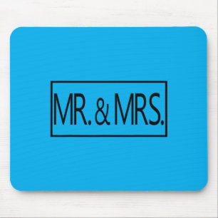 Tapis De Souris Monsieur et Madame Mariage Lune de Miel Mari Épous