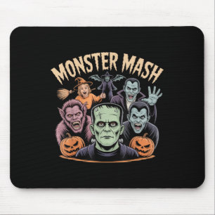 Tapis De Souris Monster Mash Clic Halloween Monstres Horreur Éffra
