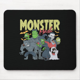 Tapis De Souris Monster Mash Funny Halloween Saison Éffrayante Tri
