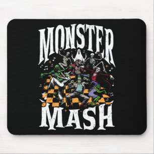 Tapis De Souris Monster Mash Funny Halloween Saison Éffrayante Tri