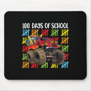 Tapis De Souris Monster Truck 100e Jour De Scolaires Garçons Enfan