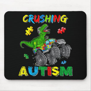 Tapis De Souris Monster Truck Crushing Austim Sensibilisation sur