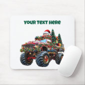 Tapis De Souris Monster Truck Editable Noël Mousepad (Avec souris)