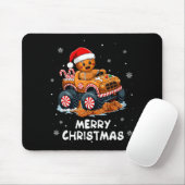 Tapis De Souris Monster Truck Gingerbread Man Funny Merry Christma (Avec souris)