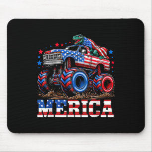 Tapis De Souris Monster Truck Usa Drapeau Patriotique Toddlers Gar