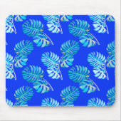 Tapis De Souris Monstera Brise Bleu Cobalt (Devant)