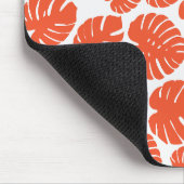 Tapis De Souris Monstera - Orange et blanc (Coin)