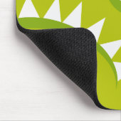 Tapis De Souris Monstre vert effrayant drôle fâché grincheux (Coin)