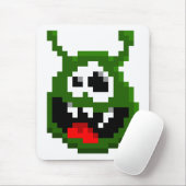 Tapis De Souris Monstre Vert - Pixel Art (Avec souris)