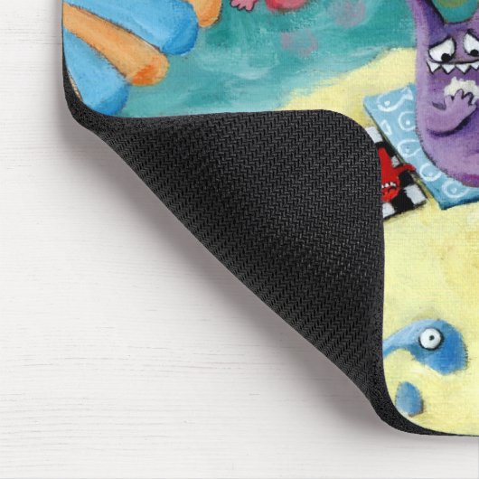 Tapis De Souris Monstres sur la plage (Coin)