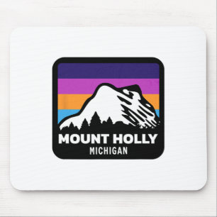 Tapis De Souris Mont Holly Michigan Ski Snowboard Famille Sk
