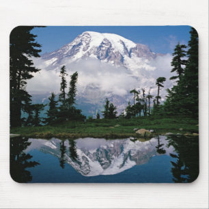 Tapis De Souris Mont Rainier reflété dans un lac de montagne