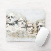Tapis De Souris Mont Rushmore aquarelle (Avec souris)