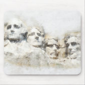 Tapis De Souris Mont Rushmore aquarelle (Devant)