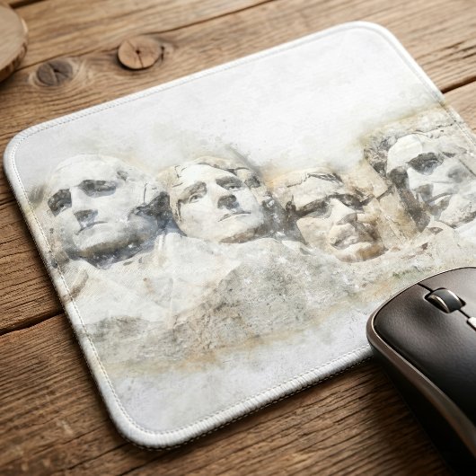 Tapis De Souris Mont Rushmore aquarelle