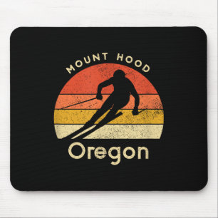 Tapis De Souris Mont Ski vintage Hood Montagne Oregon