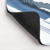 Tapis De Souris Montagne de ski aquarelle (Coin)
