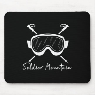Tapis De Souris Montagne de Soldat Lunettes de Ski de Vacances Ida