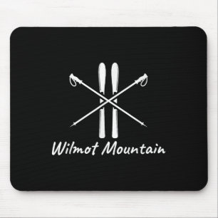 Tapis De Souris Montagne Wilmot Illinois Ski Pôles de ski Hiver V