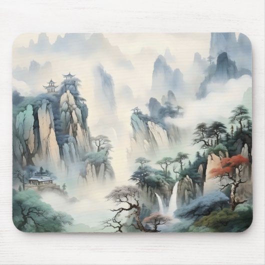 Tapis De Souris Montagnes de la vallée brumeuse (Devant)