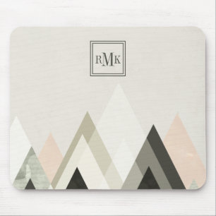 Tapis De Souris Montagnes du monogramme   au delà des montagnes