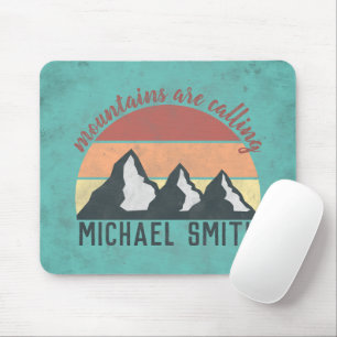 Tapis De Souris Montagnes pastel vintage appellent monogramme
