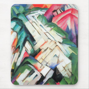 Tapis De Souris Montagnes (Paysage) par Franz Marc, Art Vintage