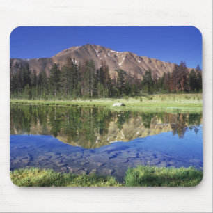 Tapis De Souris Montagnes Sawtooth reflétées dans Fourth of July