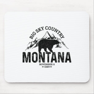 Tapis De Souris Montana Usa Ours Brun Vintage Amérique Souvenir